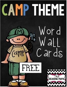 camping theme word wall