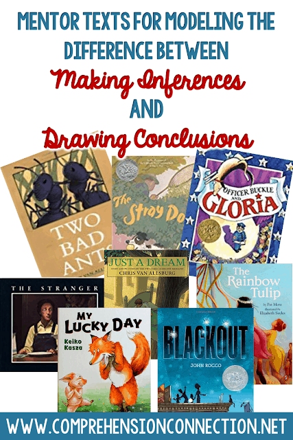 Teaching the difference between an inference and a conclusion is really tough. In this post, you'll see the difference, examples, and recommendations for teaching. Freebie included.