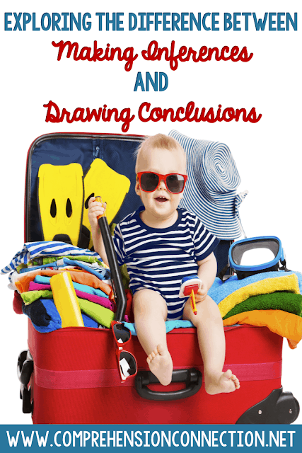 Teaching the difference between an inference and a conclusion is really tough. In this post, you'll see the difference, examples, and recommendations for teaching. Freebie included.