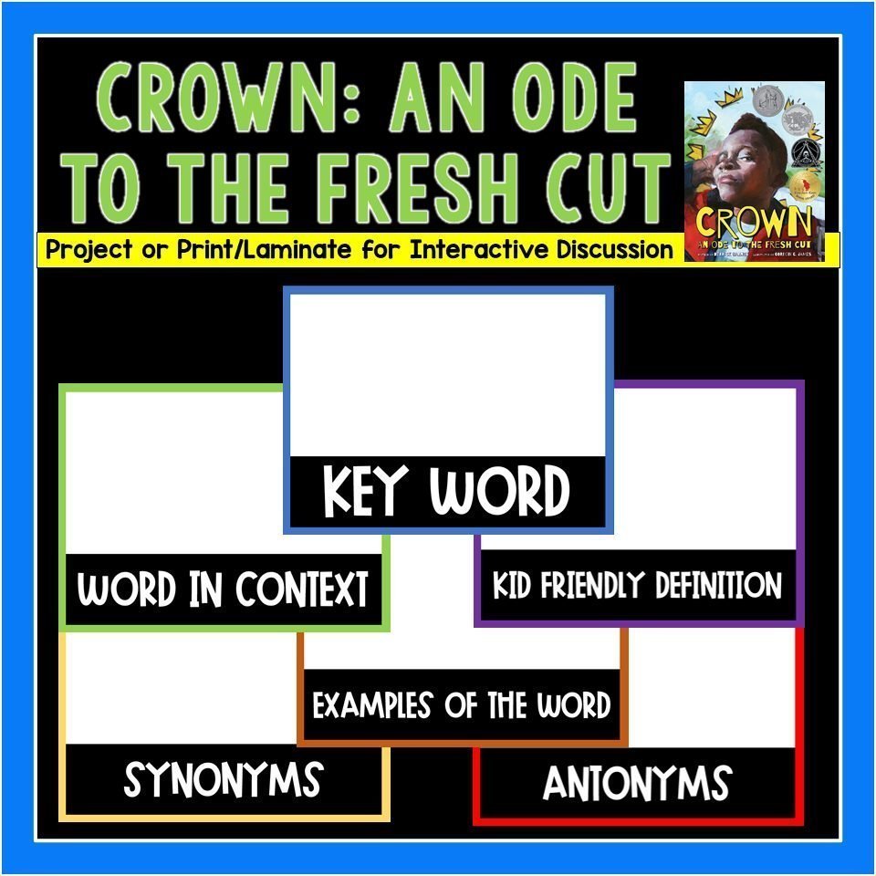 Crown: An Ode to the Fresh Cut is a wonderful mentor text for teaching context clues. This post includes a free resource for an easy to use lesson plus links to a full unit for the book.
