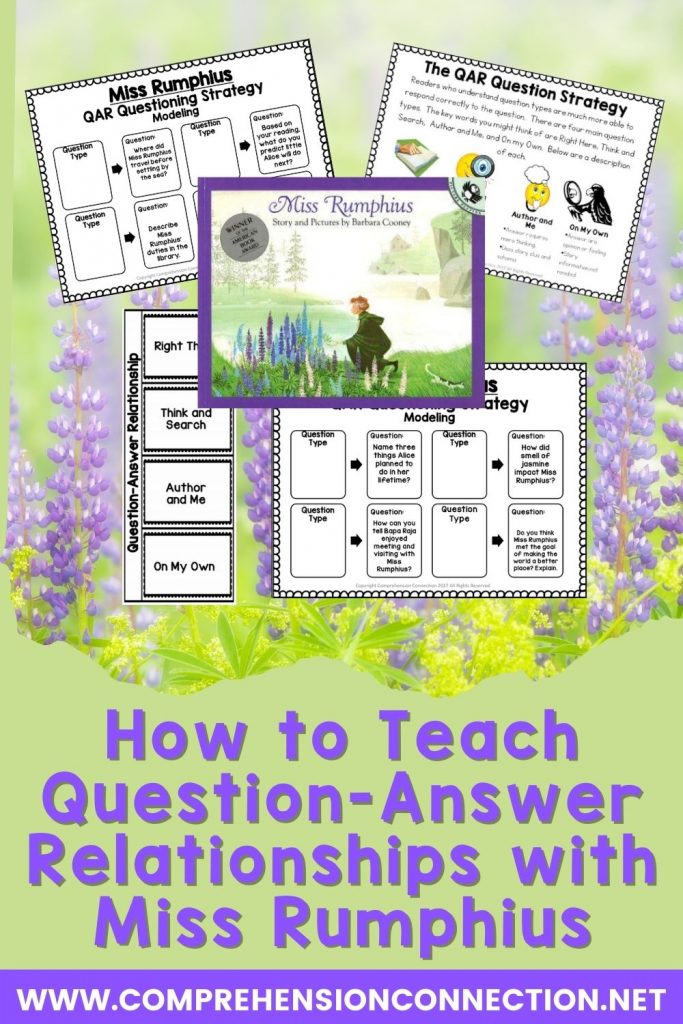 Teaching students to think at a high level is the key to deep understandings. We want our students thinking, discussing, applying, connecting, and questioning with their reading experiences. One of the best way for them to learn to do this is through a mentor text lesson where we as teachers model how it is done. In this post, I share how I use Miss Rumphius to teach Question-Answer Relationship.