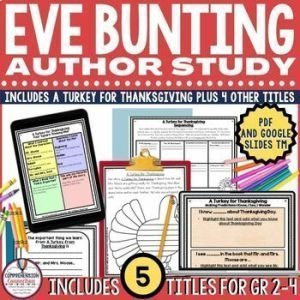 Eve Bunting Author Study Bundle