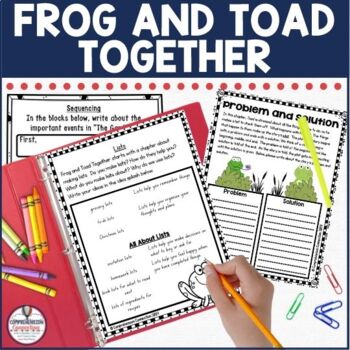 Frog and Toad Together by Arnold Lobel Activities in Digital and PDF
