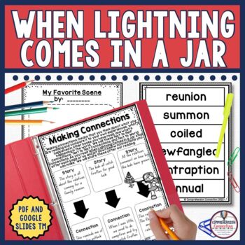 When Lightning Comes in a Jar by Patricia Polacco Activities in Digital and PDF
