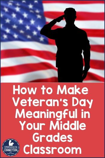 How to Make Veteran's Day Meaningful in Your Middle Grades Classroom Pin